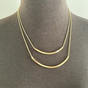 The Limited Double Bar Gold Necklace